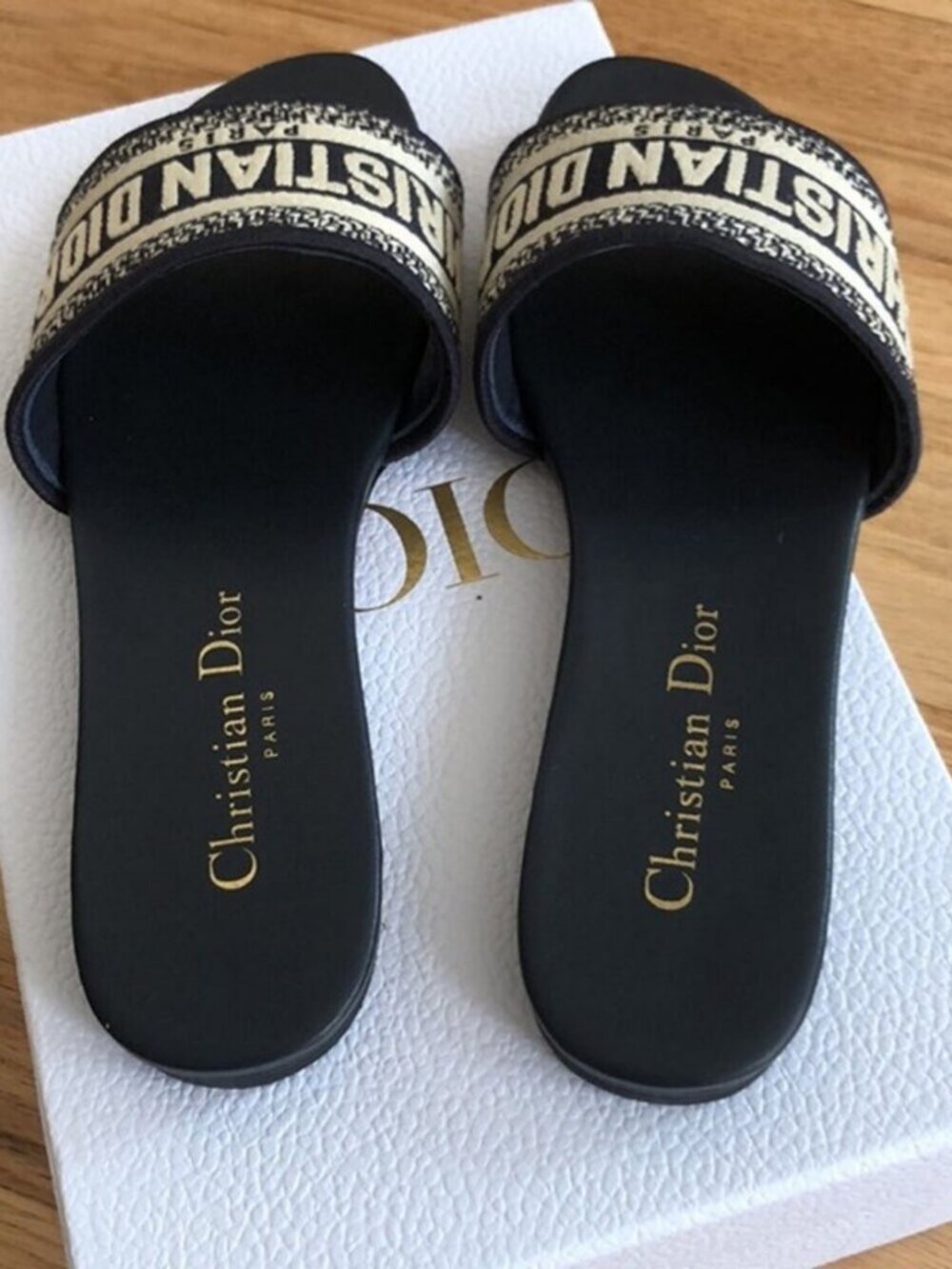 Christian Ｄior Dway Slide Sandal Black